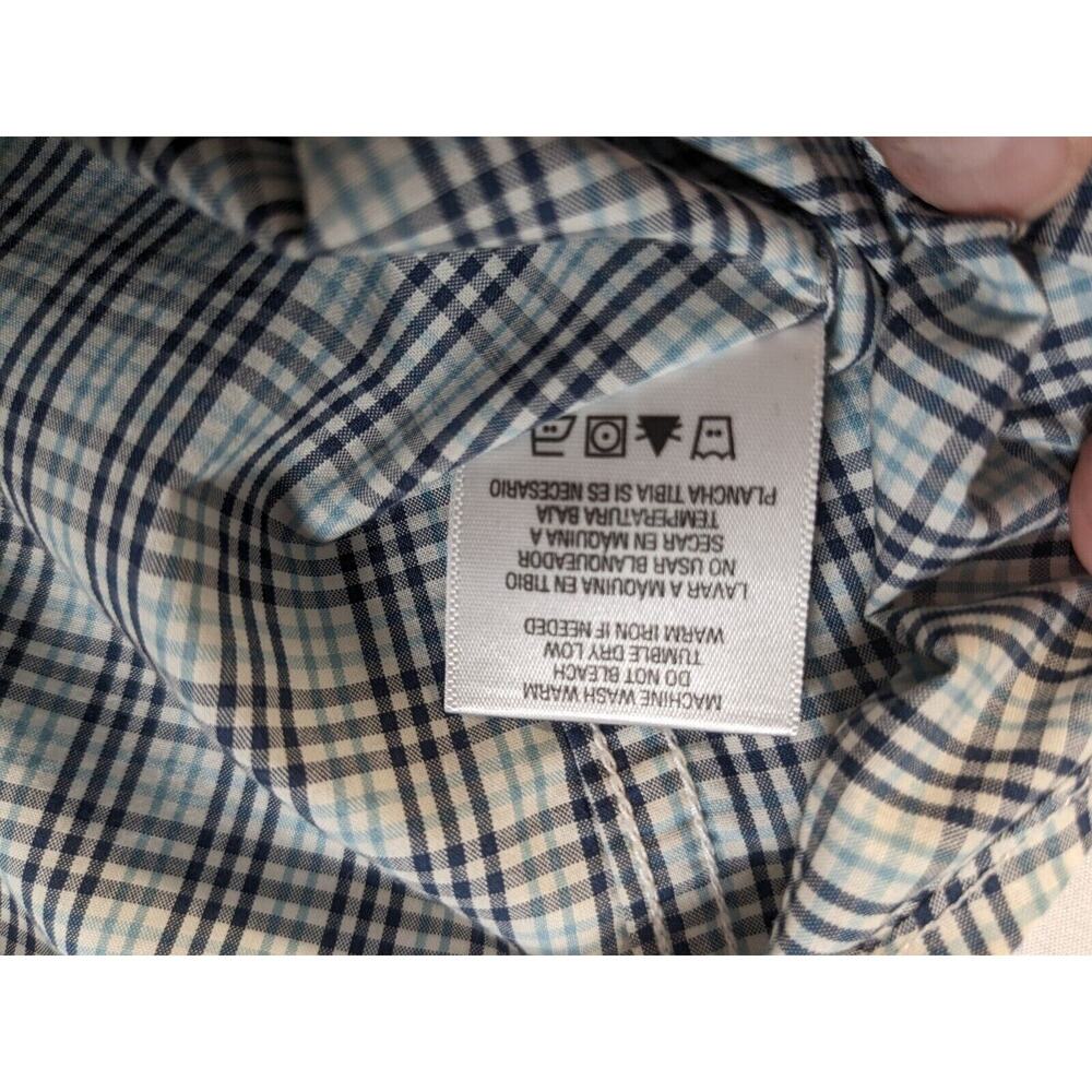 Northwest Territory Blue Plaid Button Down Shirt Mens Large Short Sleeve Pocket - Picture 7 of 7